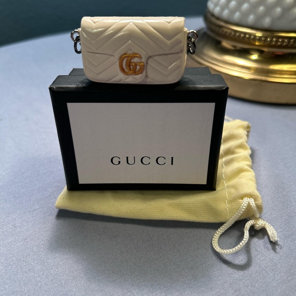 Gucci Cream Mini Bag key ring